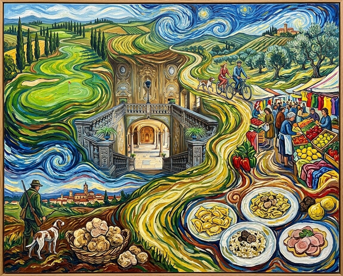 Piemont im Stil von Van Gogh